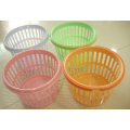Colorful portable small round storage plastic basket with handle